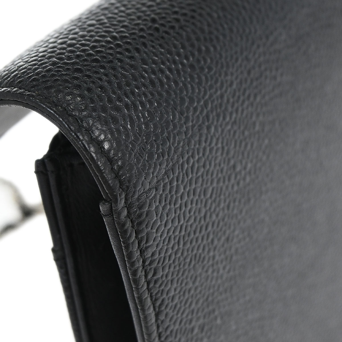 Chanel Black Caviar Skin Timeless WOC Wallet on Chain Bag