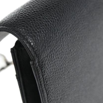 Chanel Black Caviar Skin Timeless WOC Wallet on Chain Bag