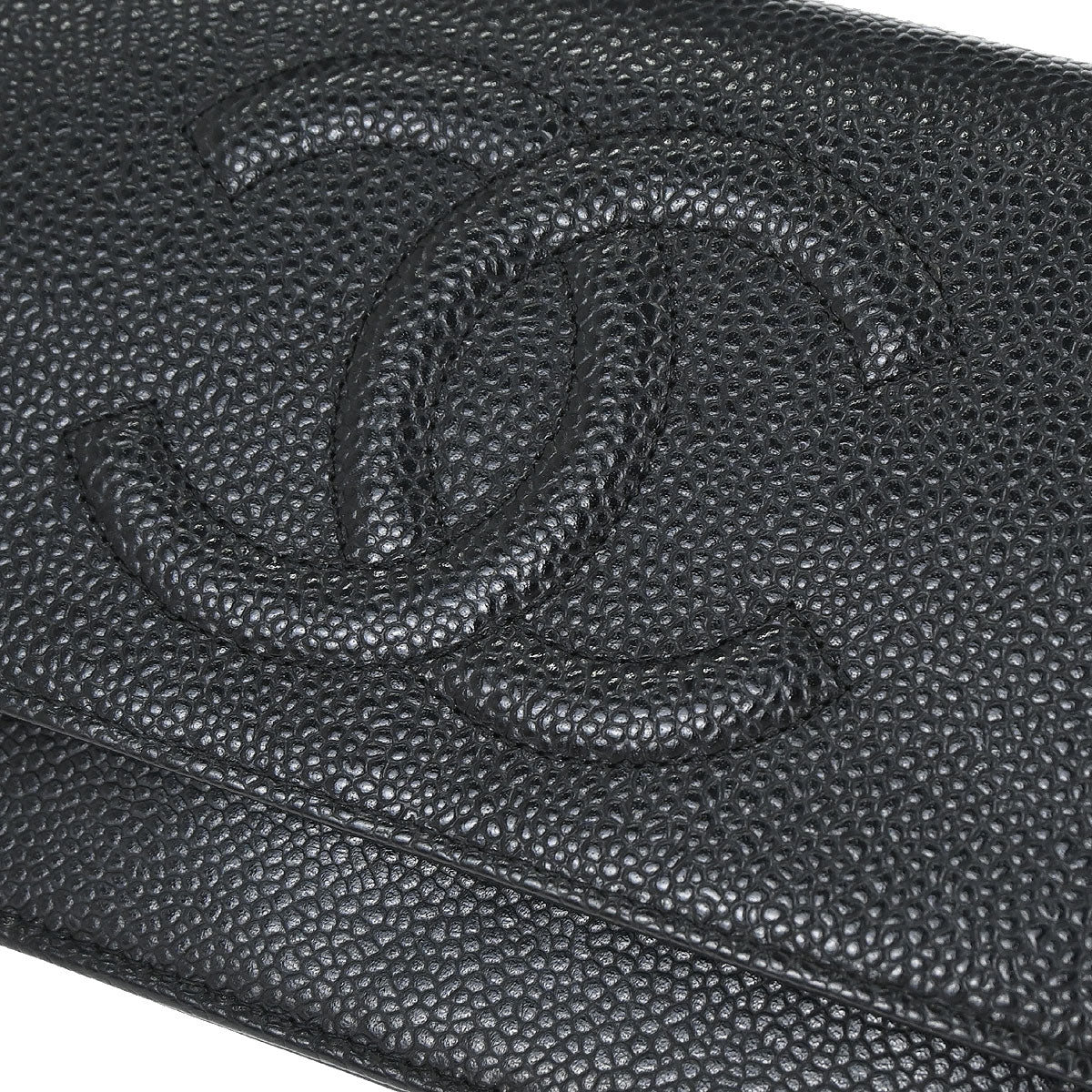 Chanel Black Caviar Skin Timeless WOC Wallet on Chain Bag