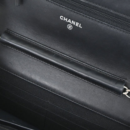 Chanel Black Caviar Skin Timeless WOC Wallet on Chain Bag