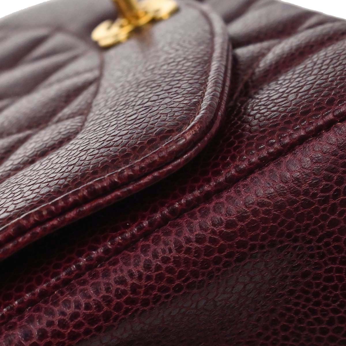 Chanel Bordeaux Caviar Skin Small Diana Shoulder Bag