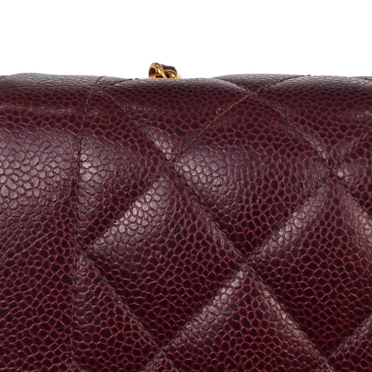 Chanel Bordeaux Caviar Skin Small Diana Shoulder Bag