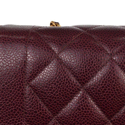 Chanel Bordeaux Caviar Skin Small Diana Shoulder Bag