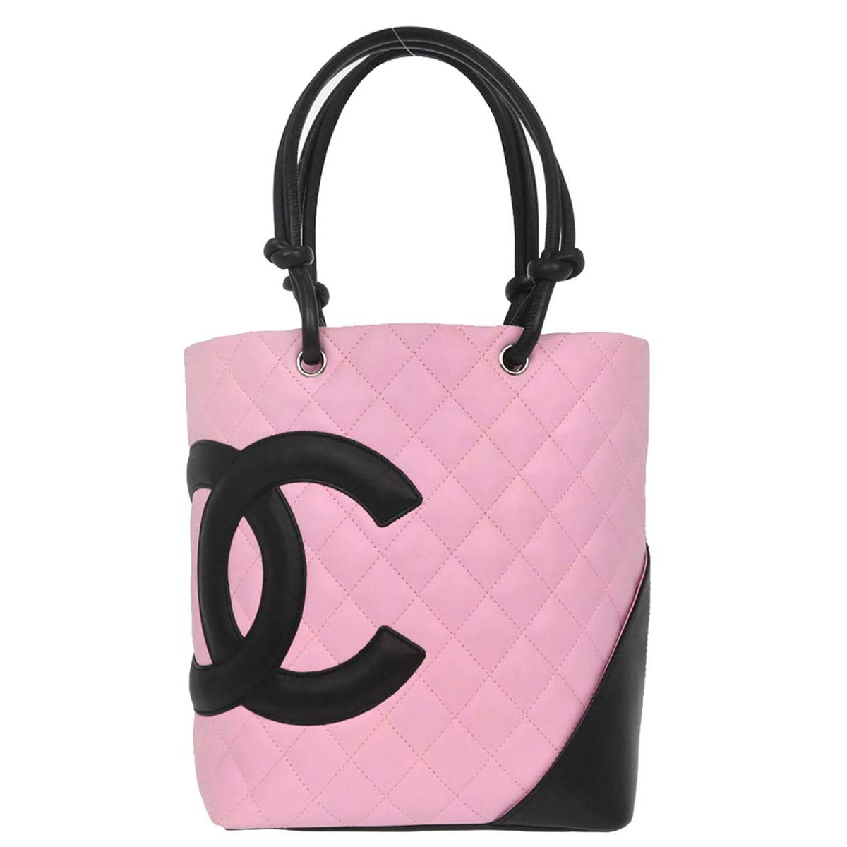 Chanel Pink Calfskin Cambon Ligne Tote Handbag
