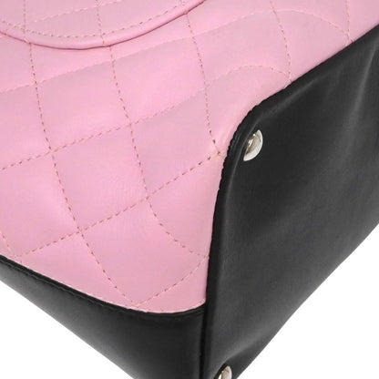 Chanel Pink Calfskin Cambon Ligne Tote Handbag