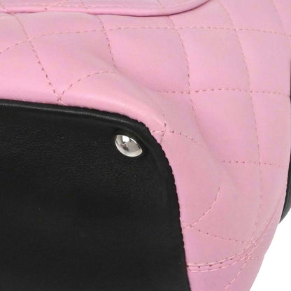 Chanel Pink Calfskin Cambon Ligne Tote Handbag