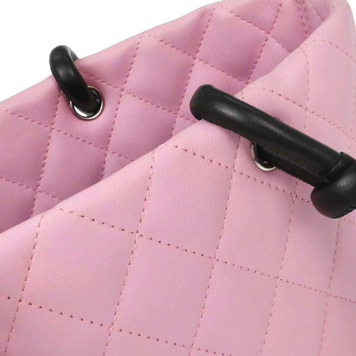 Chanel Pink Calfskin Cambon Ligne Tote Handbag