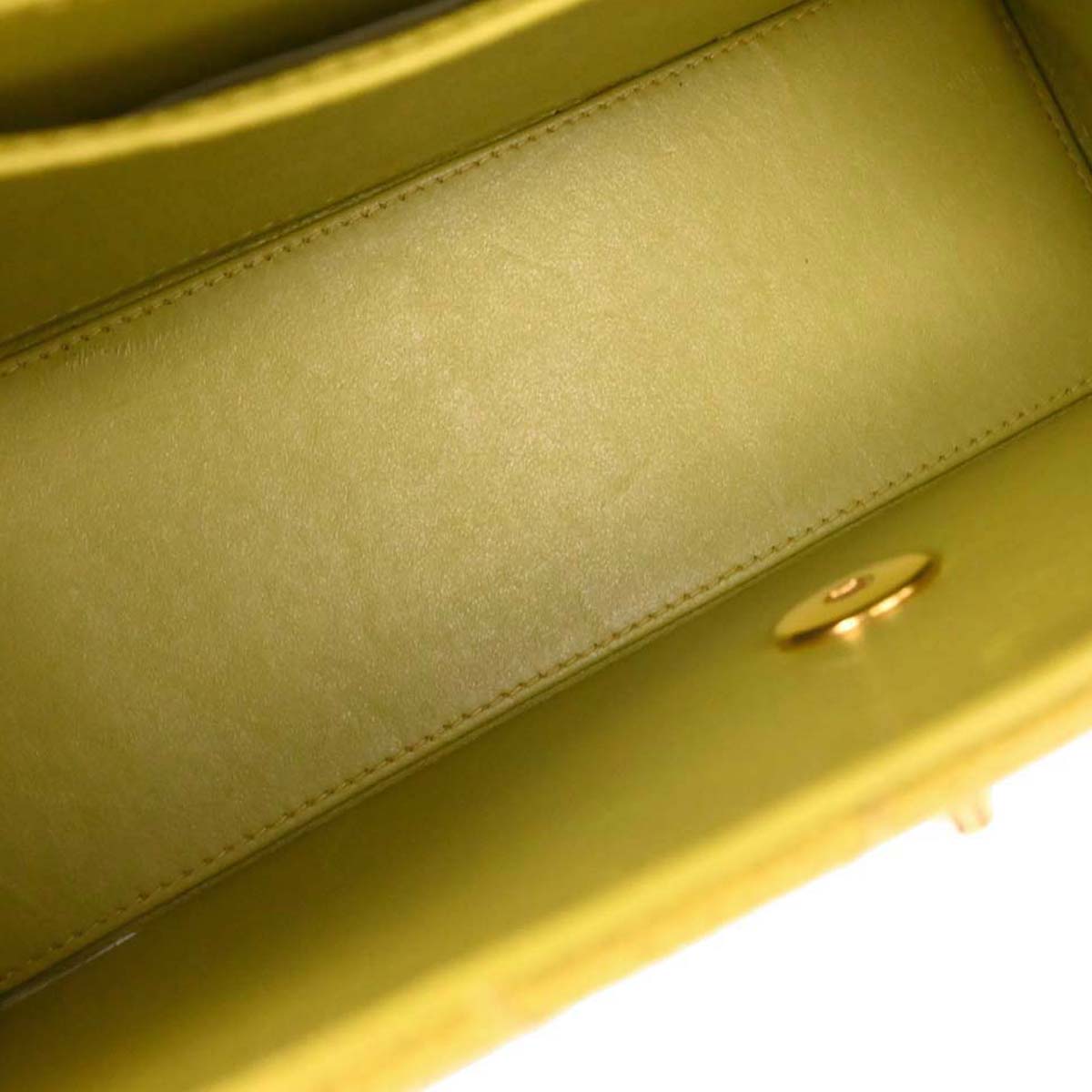 Chanel Yellow Green Caviar Skin Handbag