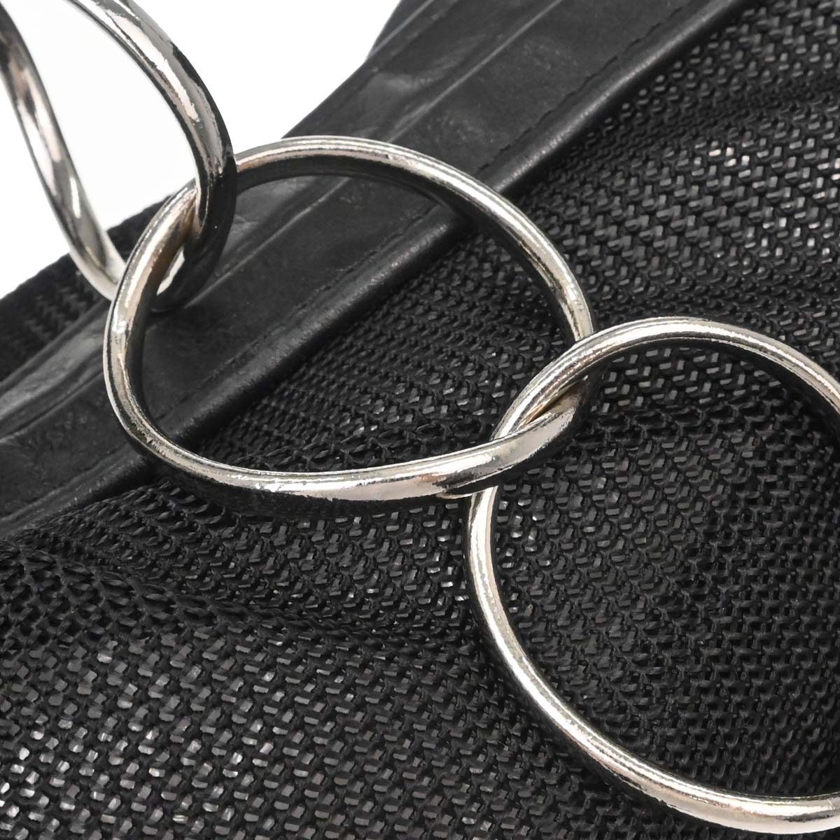Chanel Black Nylon Mesh Hobo Handbag