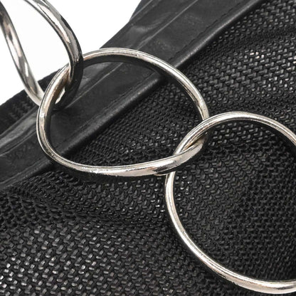Chanel Black Nylon Mesh Hobo Handbag