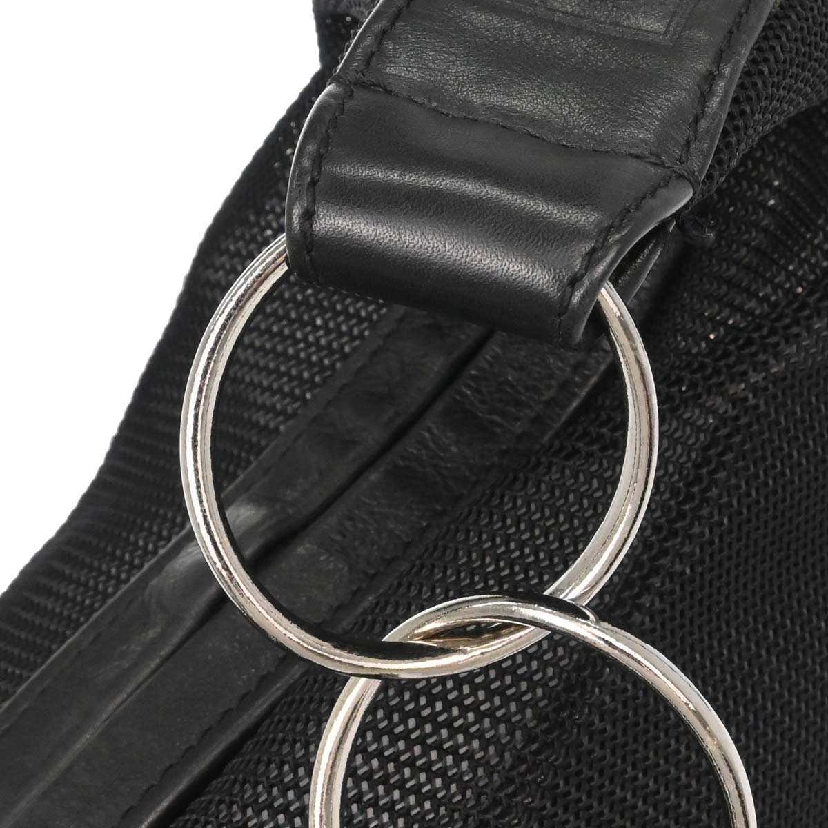 Chanel Black Nylon Mesh Hobo Handbag