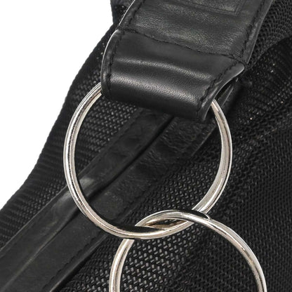 Chanel Black Nylon Mesh Hobo Handbag