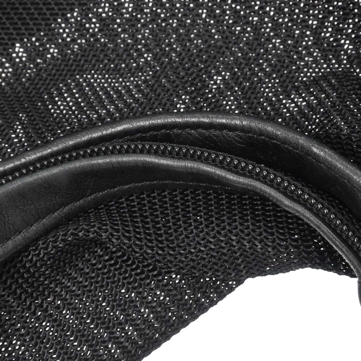 Chanel Black Nylon Mesh Hobo Handbag