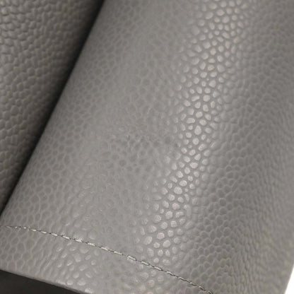 Chanel Gray Caviar Skin Medium Classic Double Flap Shoulder Bag