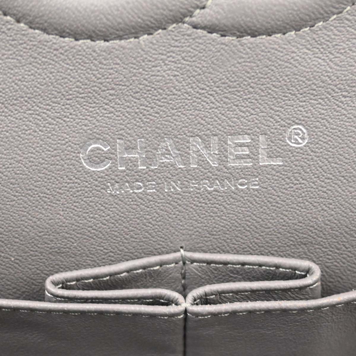 Chanel Gray Caviar Skin Medium Classic Double Flap Shoulder Bag