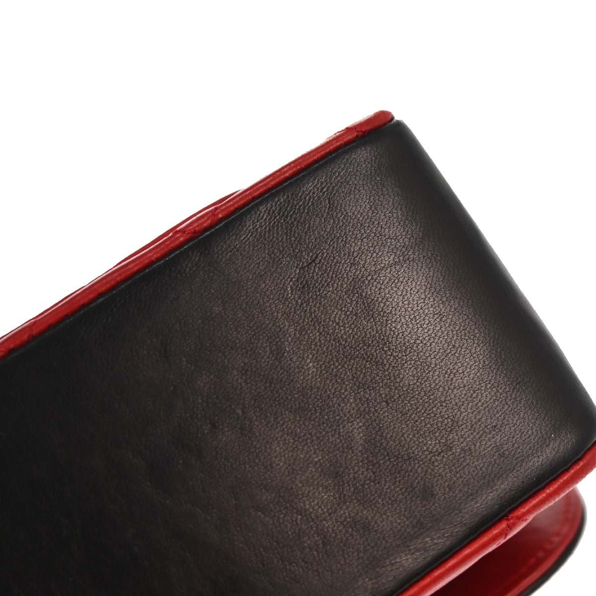 Chanel Red Lambskin Straight Flap Shoulder Bag