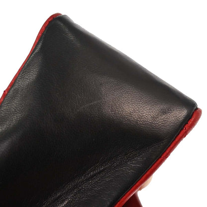 Chanel Red Lambskin Straight Flap Shoulder Bag