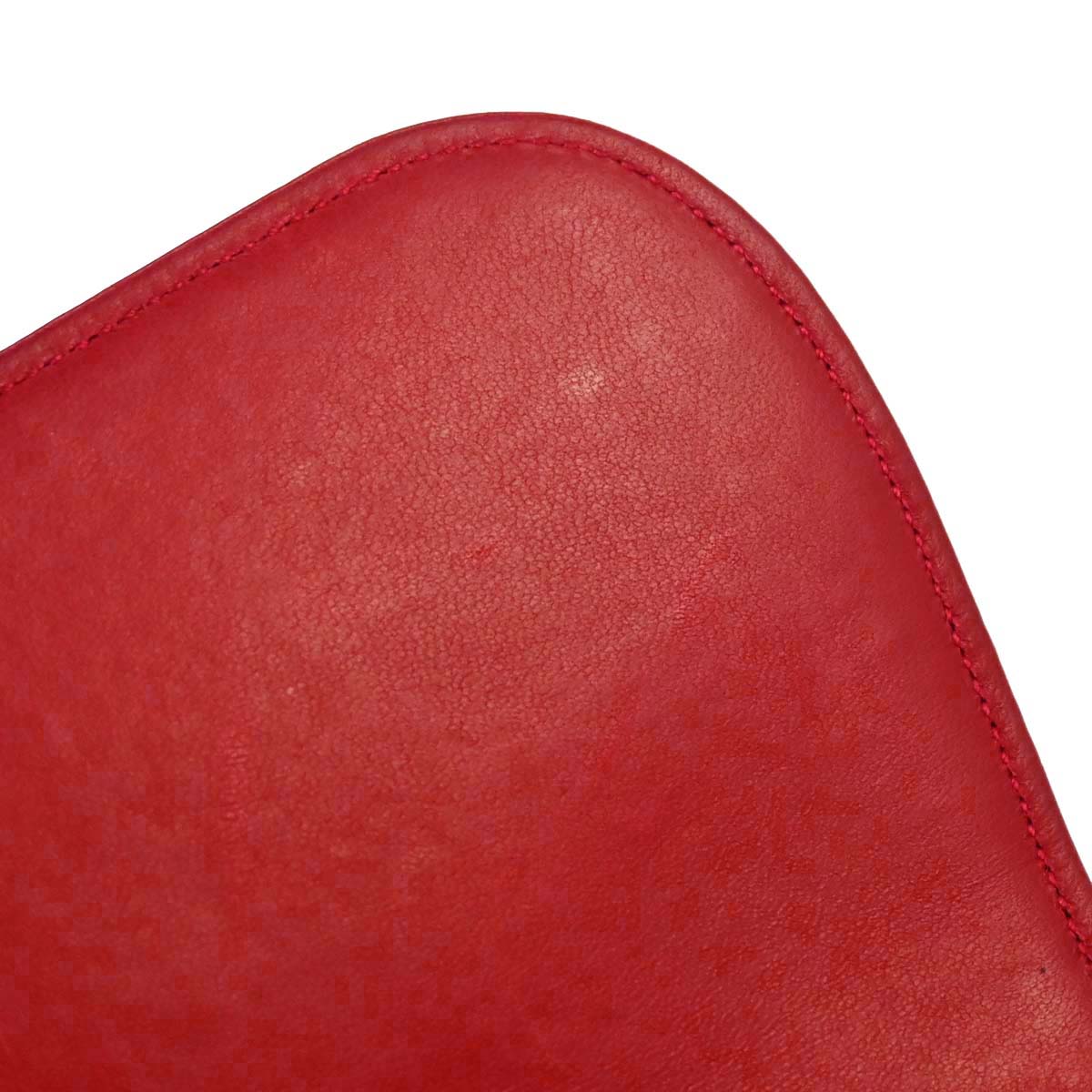 Chanel Red Lambskin Straight Flap Shoulder Bag