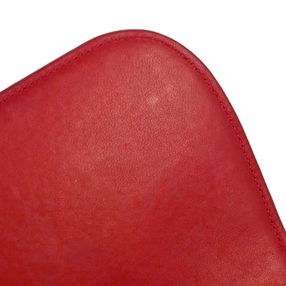 Chanel Red Lambskin Straight Flap Shoulder Bag