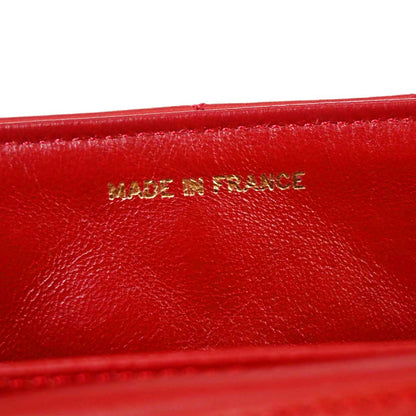 Chanel Red Lambskin Straight Flap Shoulder Bag