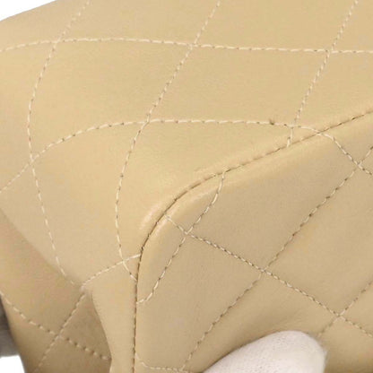 Chanel Beige Lambskin Medium Classic Double Flap Bag