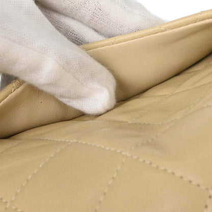 Chanel Beige Lambskin Medium Classic Double Flap Bag