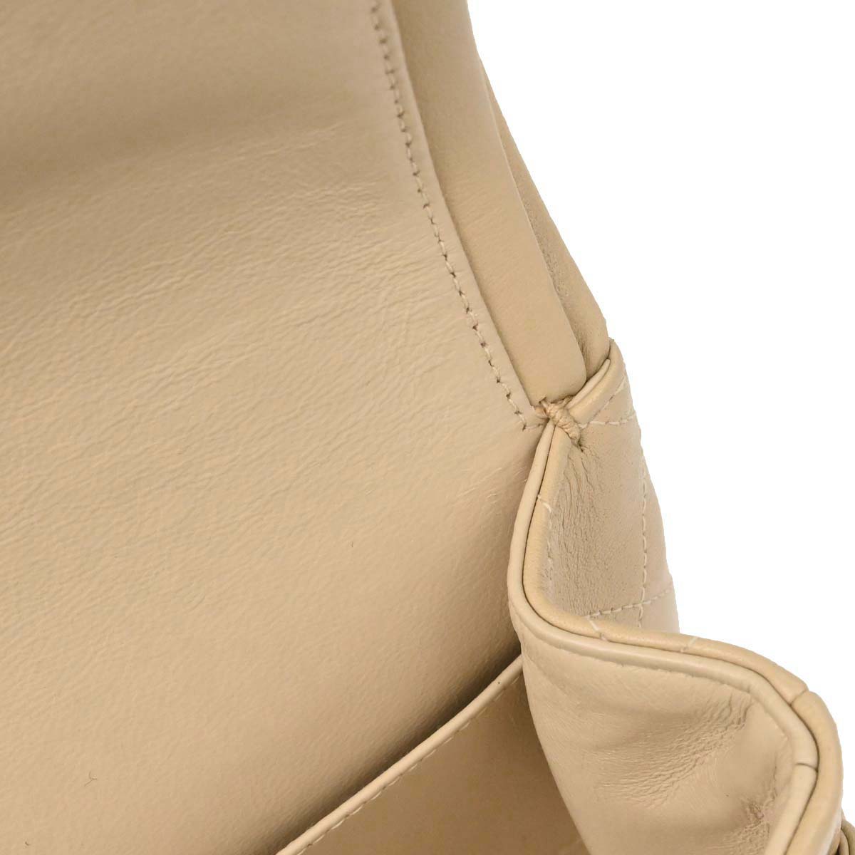 Chanel Beige Lambskin Medium Classic Double Flap Bag