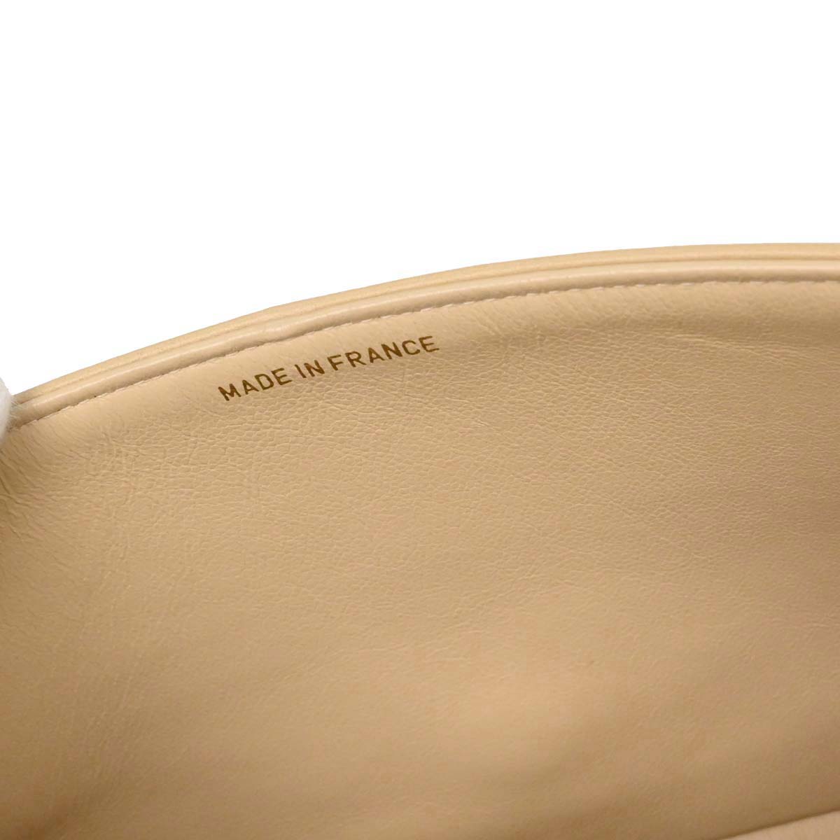 Chanel Beige Lambskin Medium Classic Double Flap Bag