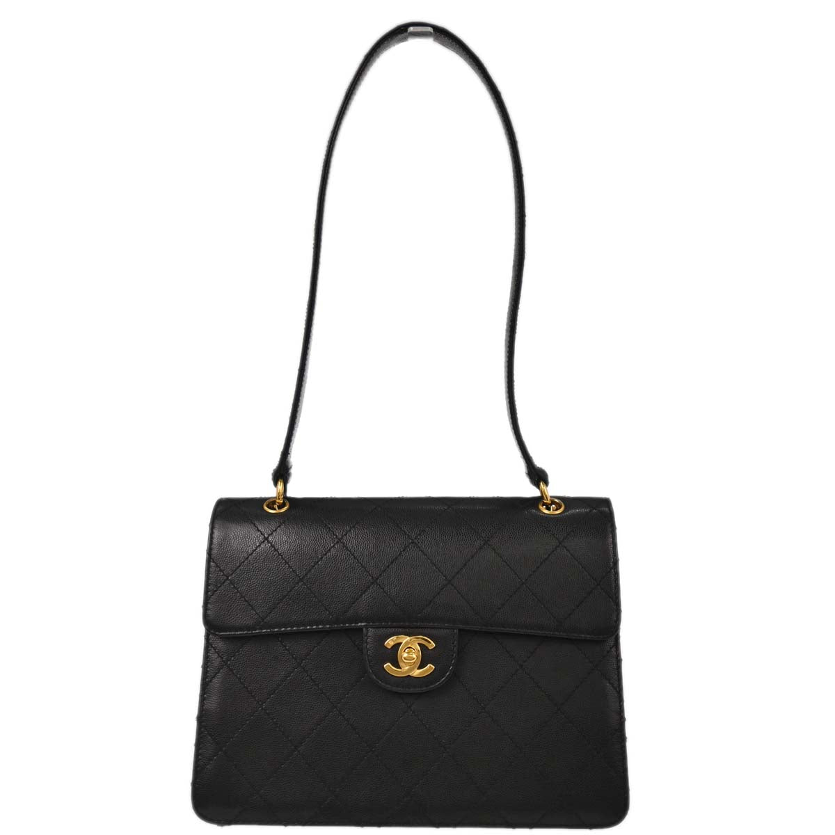 Chanel Black Caviar Skin Handbag