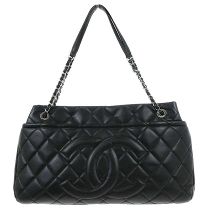 Chanel 2012 Black Caviar Timeless CC Chain Tote Bag
