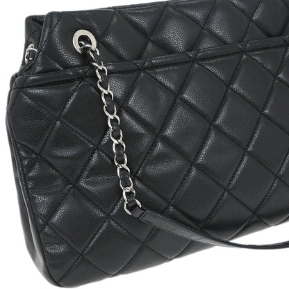 Chanel 2012 Black Caviar Timeless CC Chain Tote Bag
