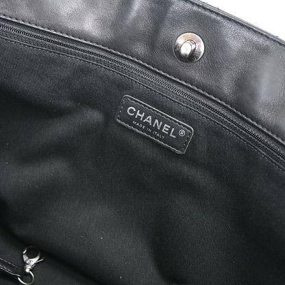 Chanel Black Calfskin Shopping In Chains 2way Shoulder Tote Bag