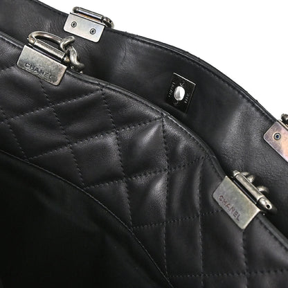 Chanel Black Calfskin Shopping In Chains 2way Shoulder Tote Bag