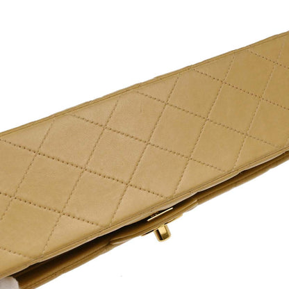 Chanel Beige Lambskin Medium Classic Double Flap Bag