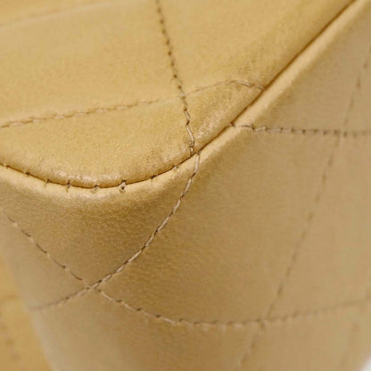 Chanel Beige Lambskin Medium Classic Double Flap Bag