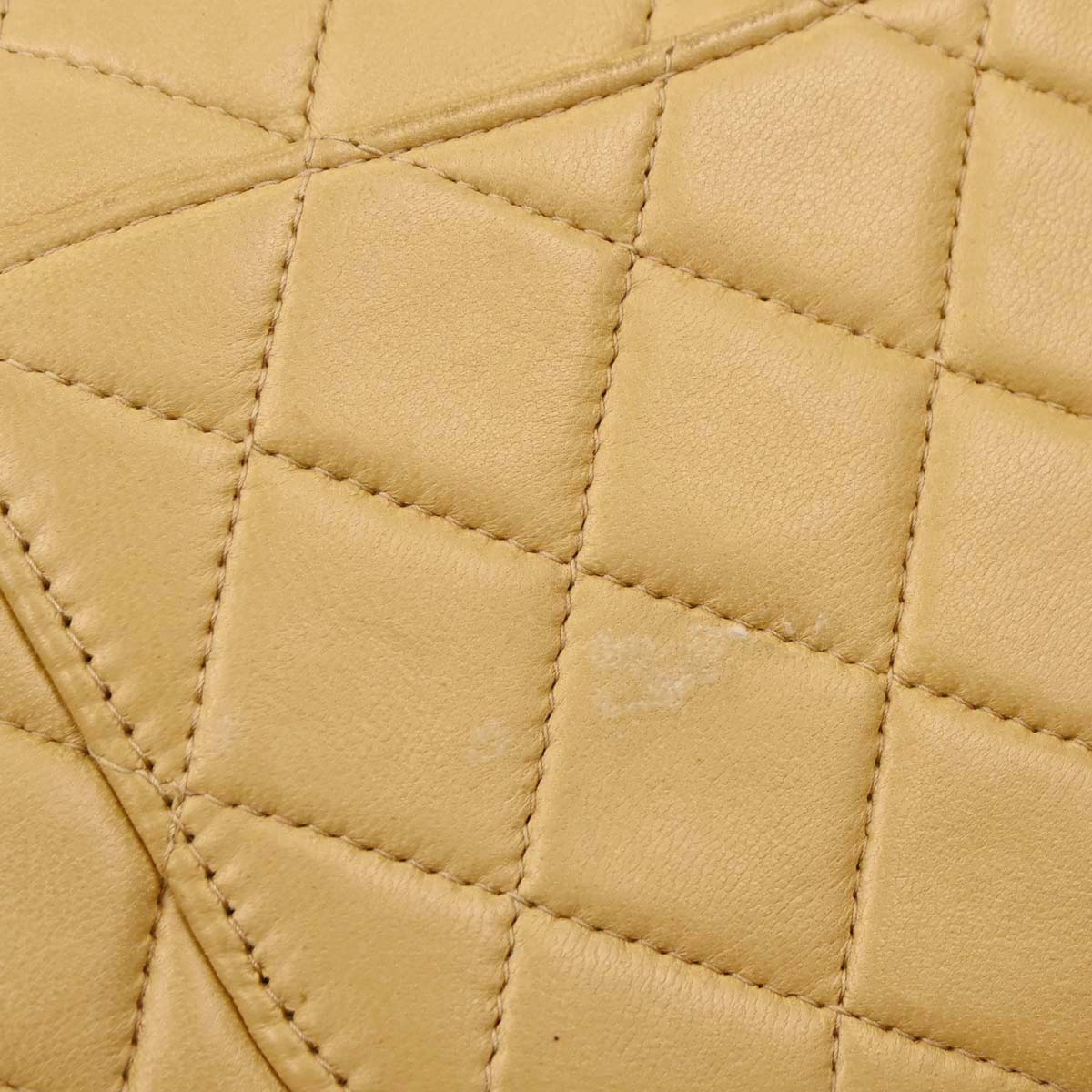 Chanel Beige Lambskin Medium Classic Double Flap Bag