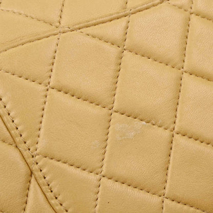 Chanel Beige Lambskin Medium Classic Double Flap Bag