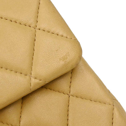 Chanel Beige Lambskin Medium Classic Double Flap Bag