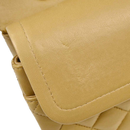 Chanel Beige Lambskin Medium Classic Double Flap Bag