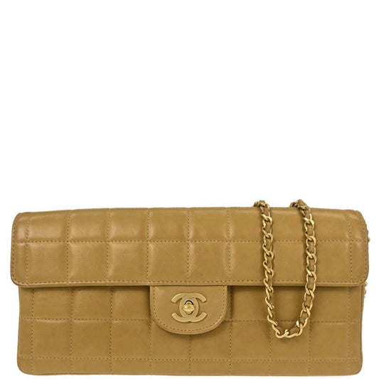 Chanel Beige Lambskin Coco Bar East West Shoulder Bag