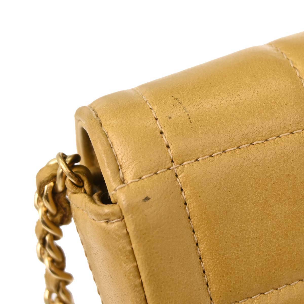 Chanel Beige Lambskin Coco Bar East West Shoulder Bag