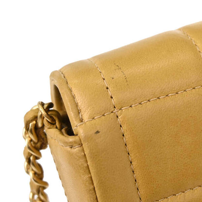 Chanel Beige Lambskin Coco Bar East West Shoulder Bag