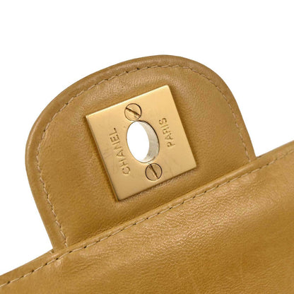 Chanel Beige Lambskin Coco Bar East West Shoulder Bag