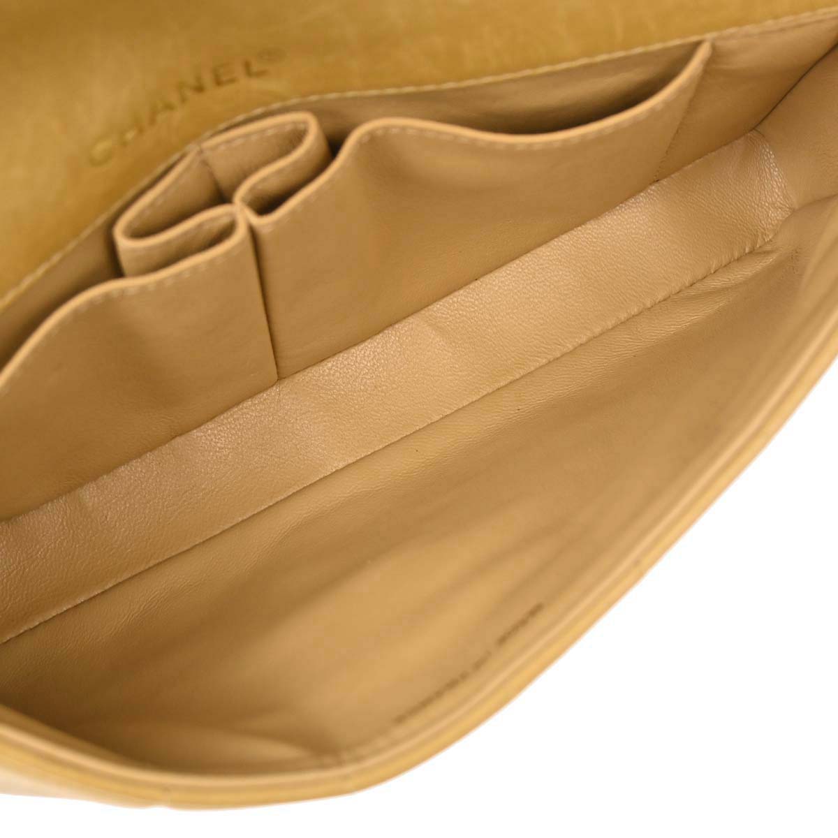 Chanel Beige Lambskin Coco Bar East West Shoulder Bag