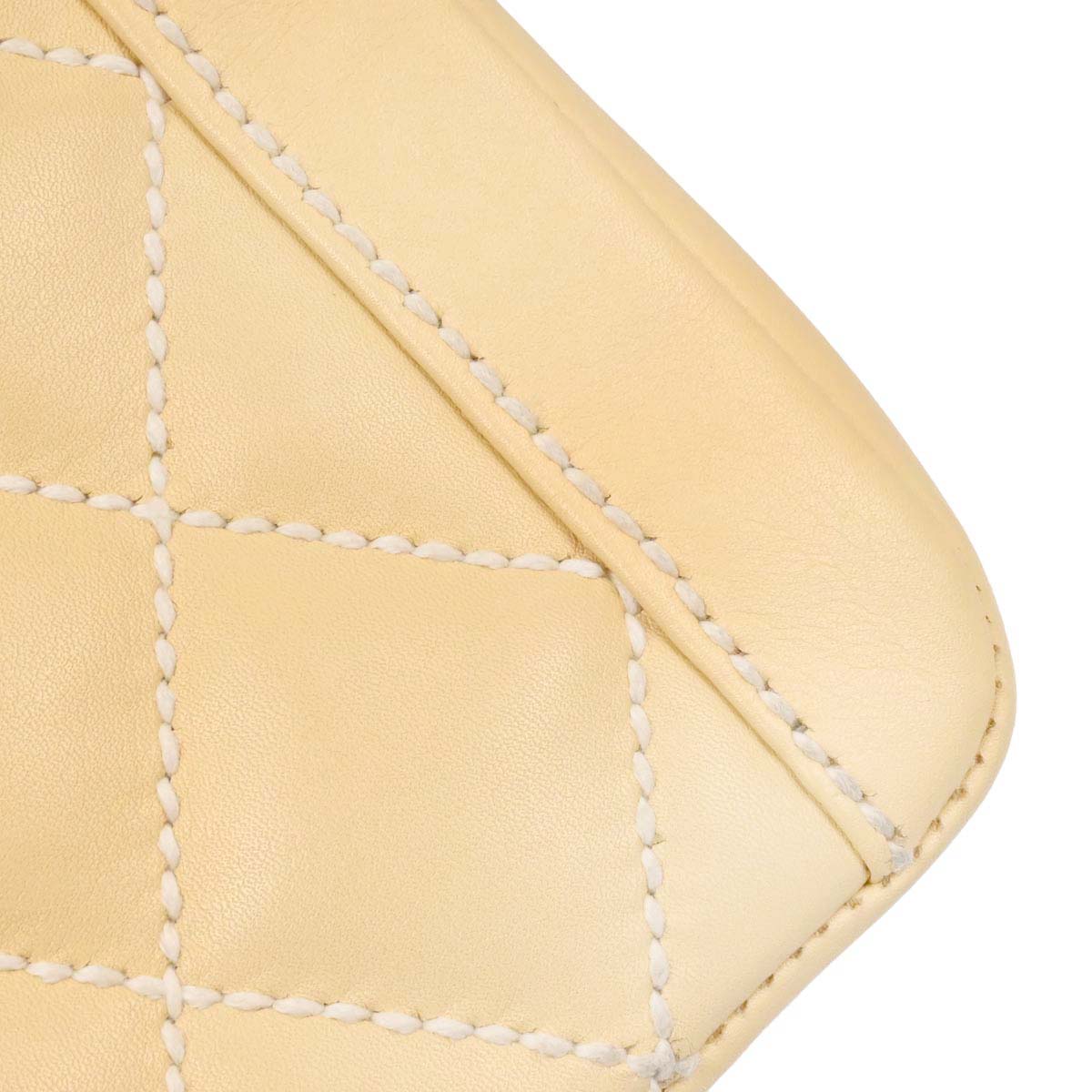 Chanel Beige Calfskin Wild Stitch Handbag