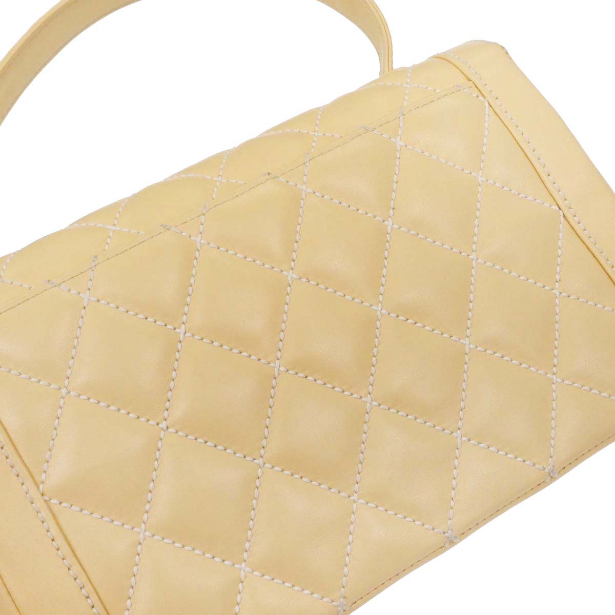 Chanel Beige Calfskin Wild Stitch Handbag