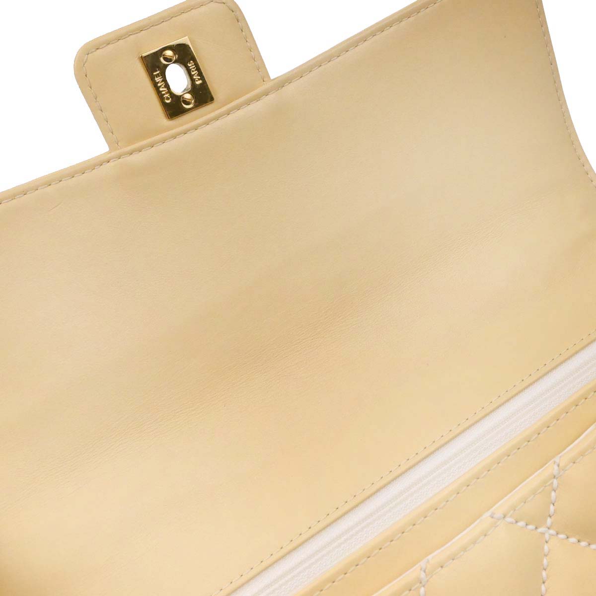 Chanel Beige Calfskin Wild Stitch Handbag