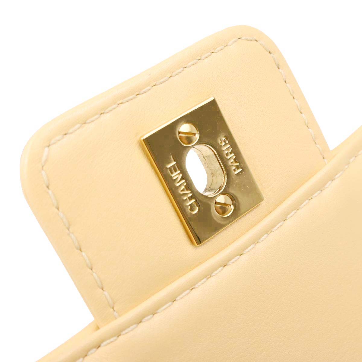 Chanel Beige Calfskin Wild Stitch Handbag