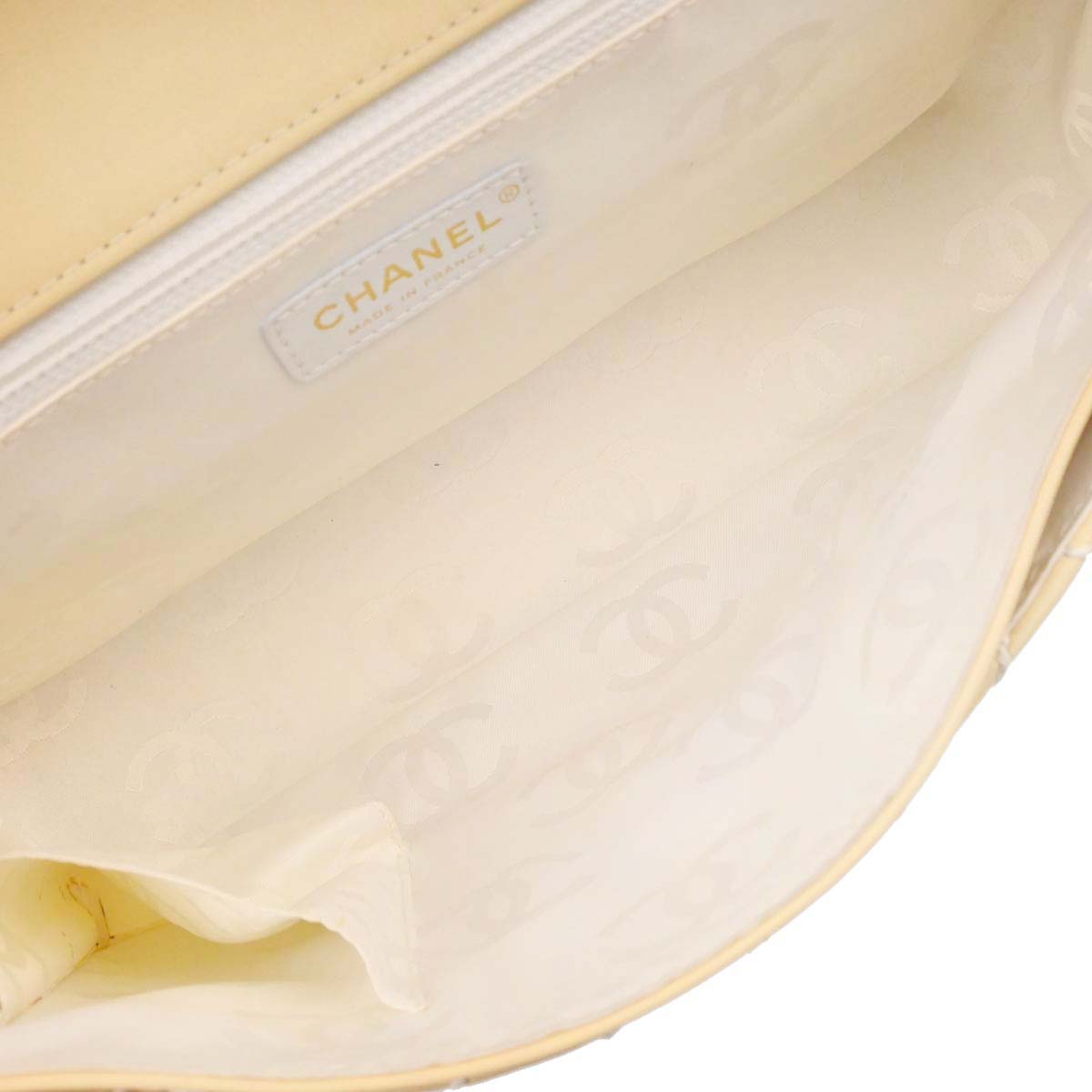 Chanel Beige Calfskin Wild Stitch Handbag