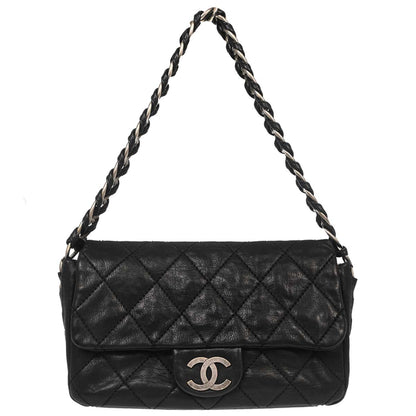 Chanel Black Calfskin Chain Handbag